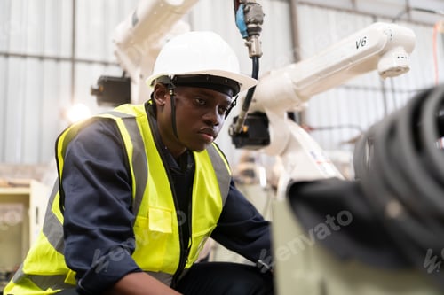 Preview: Robotic Arm modern industrial technology. Automated production. business modern industry.
