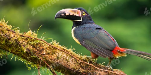 Preview: Collared Aracari, Toucan, Tropical Rainforest, Costa Rica