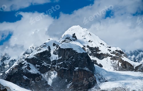 Preview: Mountains scene viewed from Gokyo Ri summit