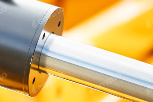 Preview: Piston or actuator as part of hydraulic and pneumatic mechanism in machine. Technology
