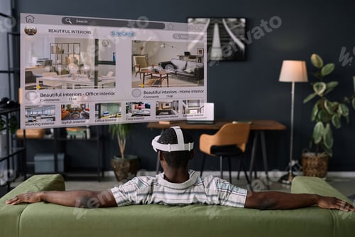 Preview: Man Surfing Internet In VR Headset
