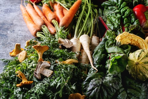 Preview: Variety of autumn harvest vegetables