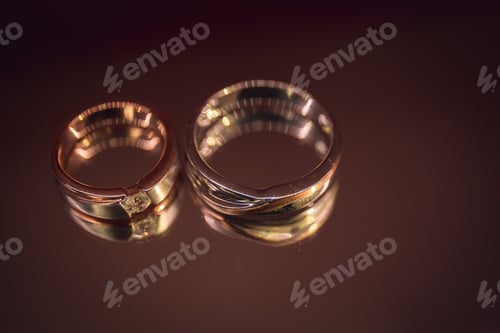 Preview: wedding rings,vintage picture style - Image