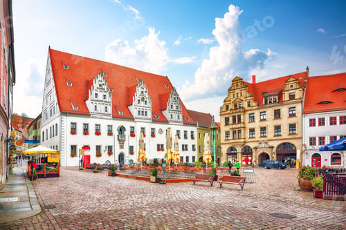 Preview: Marvelous view on cityscape of Meissen town on the River Elbe.