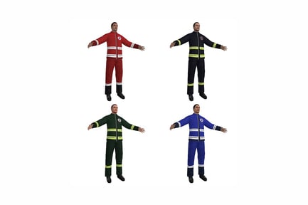 Preview: Multi-view depiction of a firefighter uniform