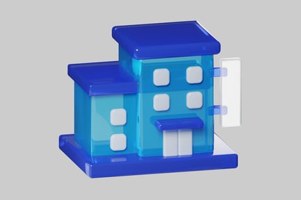 Preview: Gelatine blue adventure outpost building