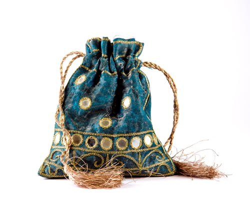 Preview: Decorative drawstring pouch