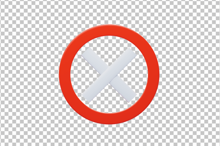 Preview: Blocked White Line UI 3D Icon