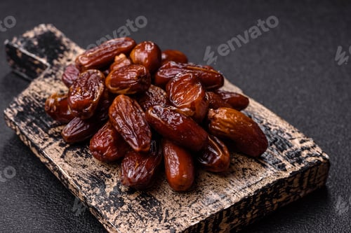 Preview: Dried tropical date fruit as an ingredient for fresh organic diet food