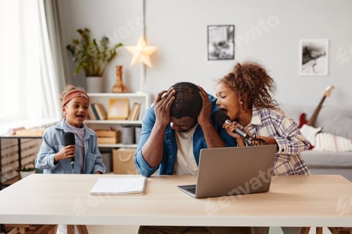 Preview: Father Struggling to Work from Home