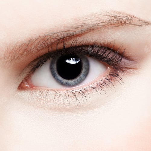 Preview: Close-Up Portrait Of Beautiful Young Woman Eye Zone Make-Up