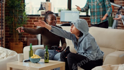 Preview: Frustrated women losing video games challenge on console