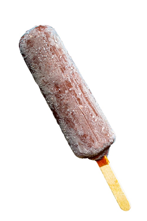 Preview: Chocolate Ice Cream Sweet Dessert Menu Concept Healthy Eating. Food Background Top View Copy Space