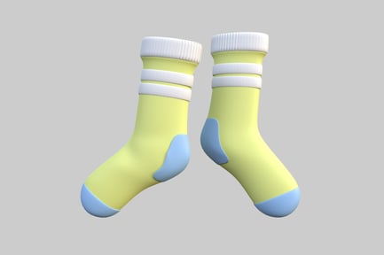 Spring socks with striped details