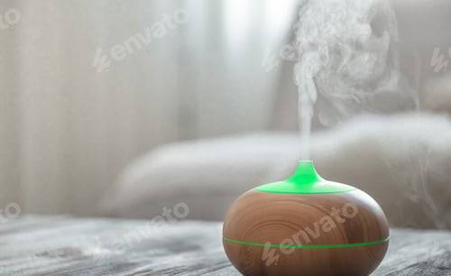 Preview: Humidifier on the table in the living room.