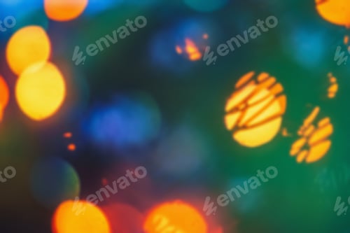 Preview: Abstract Outline Of Light- Colored Circles Bokeh. Blurred Background