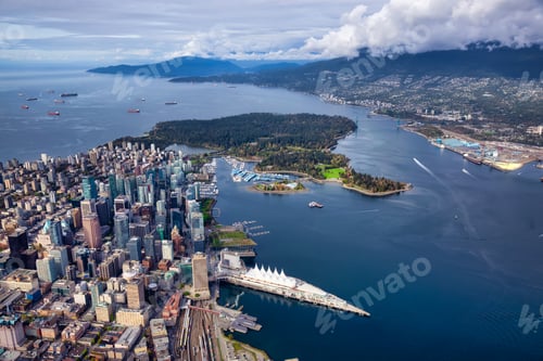 Preview: Downtown Vancouver, British Columbia, Canada. Aerial View