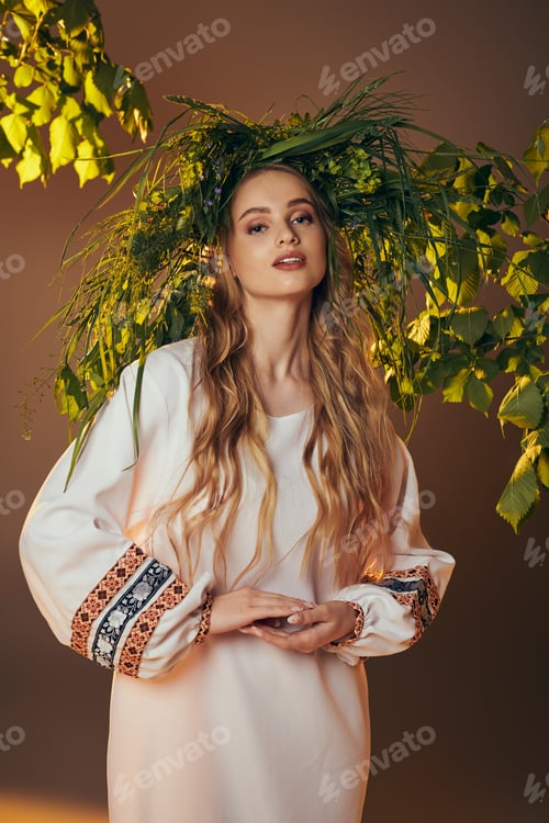 Preview: Ethereal maiden in white, elegantly adorned