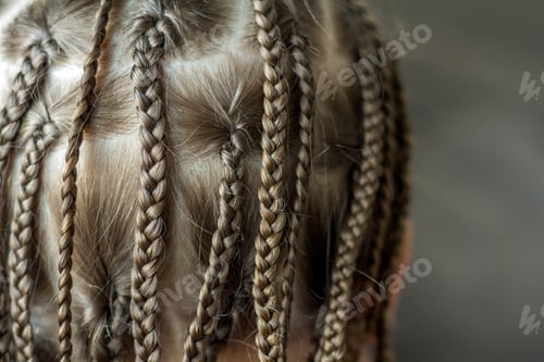 Preview: Close up of braid hair of little girl