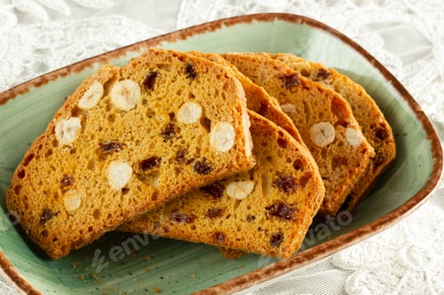 Preview: Crispy biscuits with fruit. Italian biscotti.