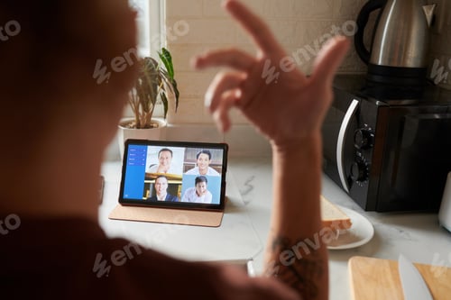 Preview: Man Attending Online Meeting
