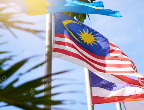 Preview: Flags Waving in the Blue Sky Sunlight