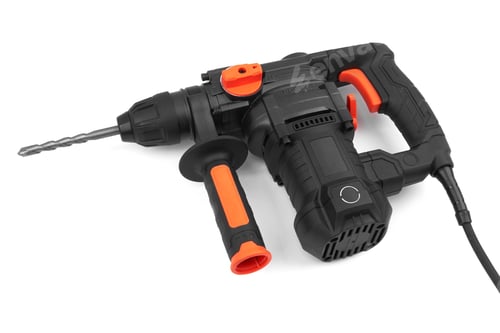 Preview: Black and Orange Rotary Hammer Drill with Drill Bit