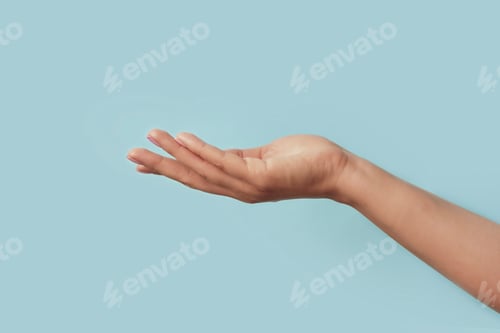 Preview: Beautiful elegant manicured hands on the background. hand skin care concept.