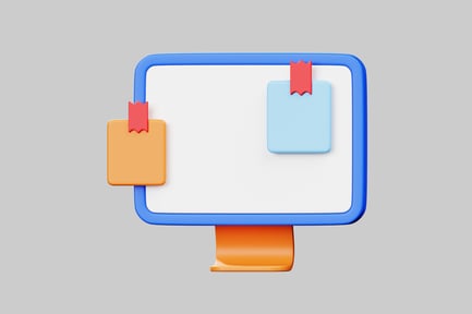 Preview: Colorful display with attached notes