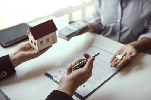 Preview: Home agents are sending pens to customers signing a contract to buy a new home.