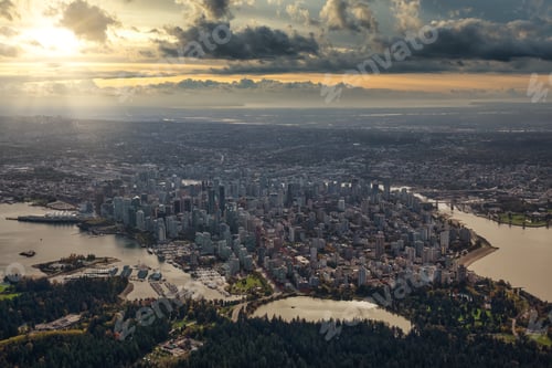 Preview: Downtown Vancouver, British Columbia, Canada. Aerial View of the Modern Urban City