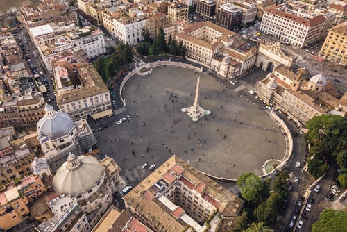 Preview: Aerial view of Piazza del Popolo