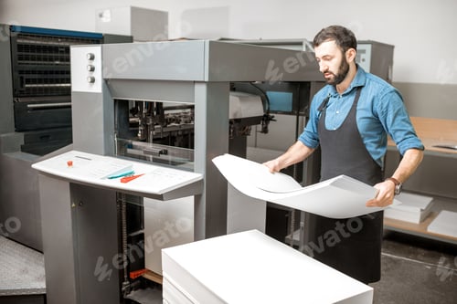 Preview: Feeling a paper into the printing machine