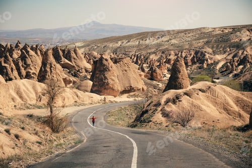 Preview: Road along the fairy chimney valley in Cappadocia