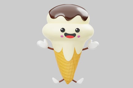 Preview: Anthropomorphic ice cream cone