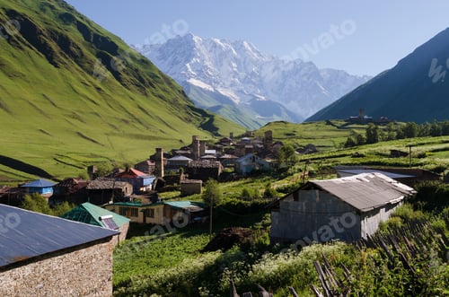 Preview: High mountain village Ushguli in Svaneti, Georgia