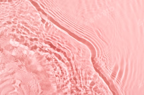 Preview: Transparent and clean pink water background with sunlight reflection