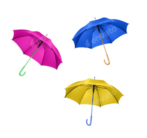 Preview: Umbrellas Isolated on White