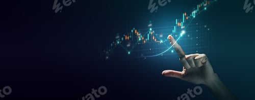 Preview: Stock graph and financial chart. Analyze stock market finance volume of stock market with Graph and