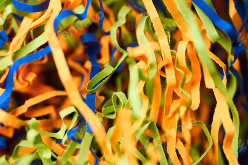 Preview: Colorful tinsel, party holiday background