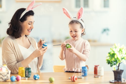 Preview: family preparing for Easter