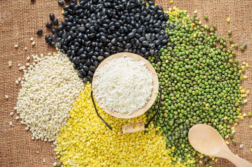 Preview: Rice and beans on sacks