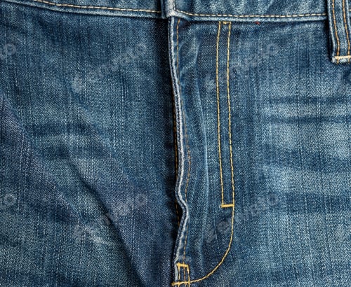 Preview: Zipped fly on blue jeans, full frame