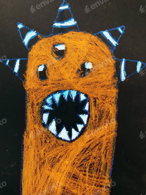 Preview: Cute monster drawing