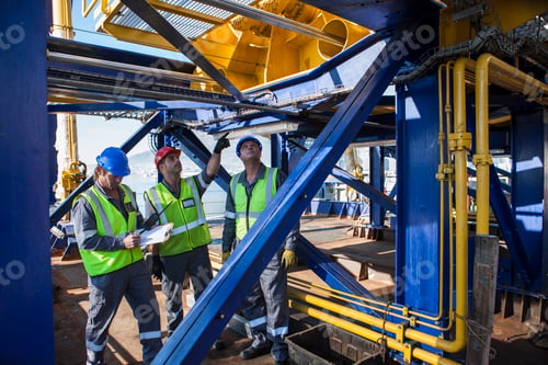 Preview: Crew onboard a ship inspecting with clipboard
