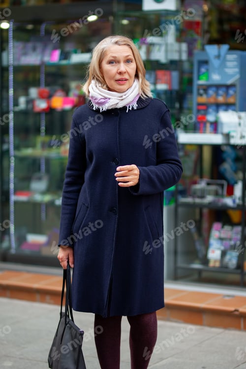 Preview: Portrait Of Woman Near Shop Window.