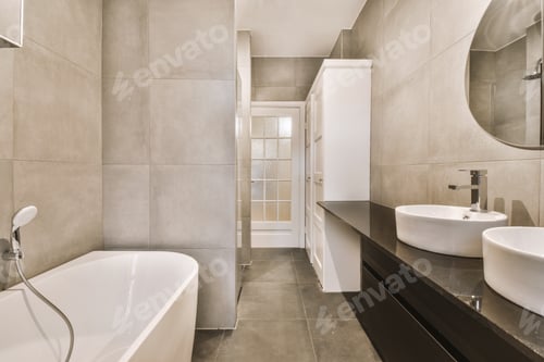 Preview: Modern bathroom with shower and sink