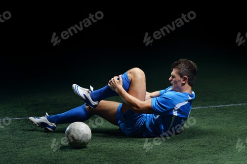 Preview: Soccer Player Have Pain Injury Accident On Football Game