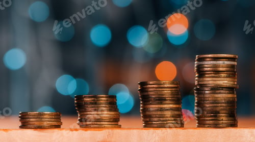 Preview: Money savings concept with coin stack