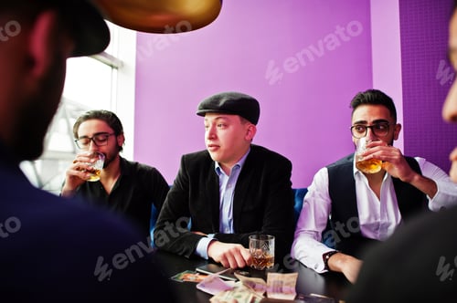 Preview: Multiethnic male bachelor mafia party